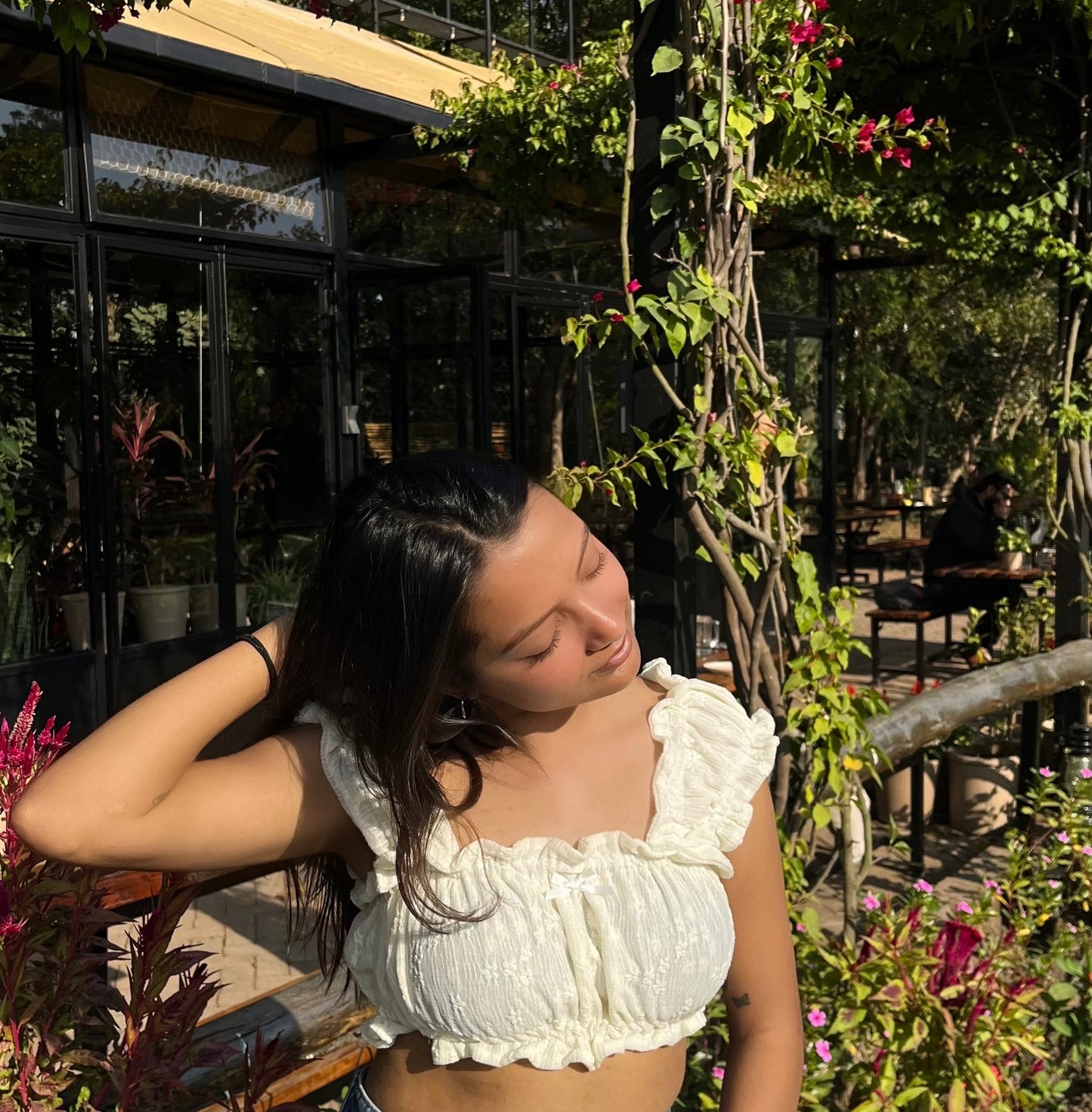 Blush top in Butter yellow