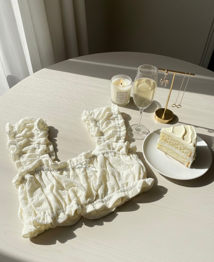 Blush top in Butter yellow