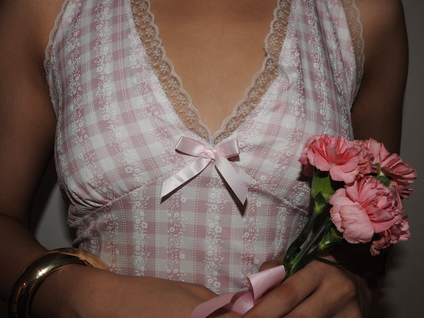 Embossed Gingham top